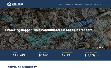 middleisland.com.au screenshot