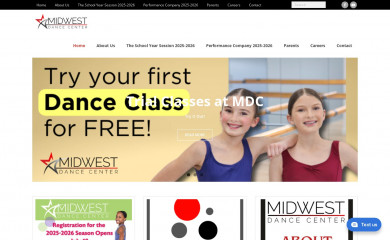 midwestdancecenter.net screenshot