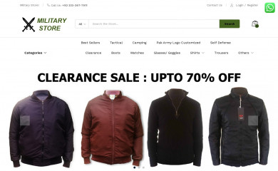 militarystore.pk screenshot