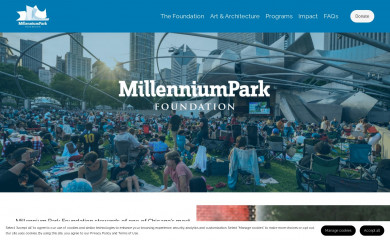 millenniumparkfoundation.org screenshot