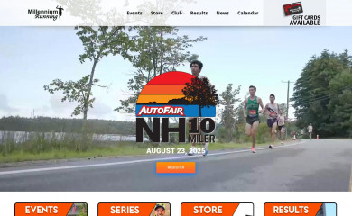millenniumrunning.com screenshot