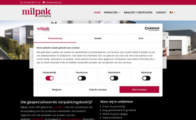 milpak.be screenshot