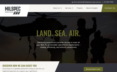 milspecservices.com.au screenshot