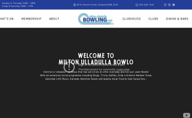 miltonulladullabowlingclub.com.au screenshot
