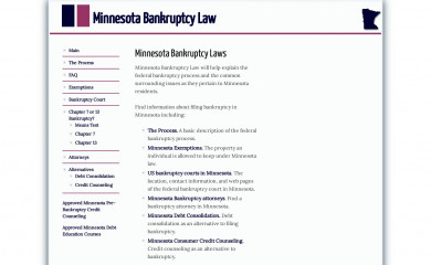 minnesotabankruptcy.info screenshot