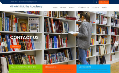 minakshimaths.com screenshot