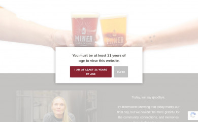 minerbrewing.com screenshot