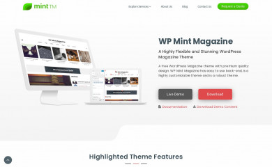 https://www.minttm.com/wordpress-themes/wp-mint-magazine screenshot