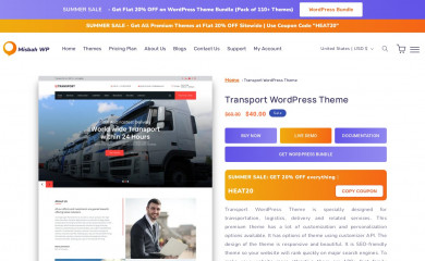 https://www.misbahwp.com/products/transport-wordpress-theme/ screenshot