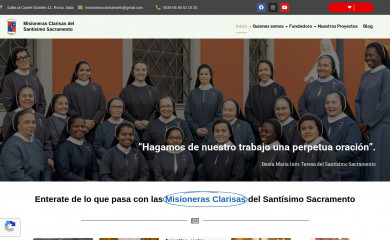 misionerasclarisas.org screenshot