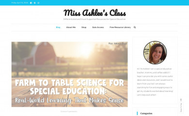 missashleesclass.com screenshot