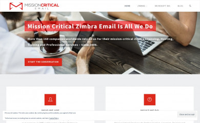 missioncriticalemail.com screenshot