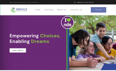 miracledisability.com.au screenshot