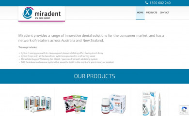 miradent.com.au screenshot