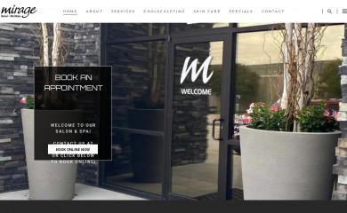 miragesalonandmedspa.com screenshot