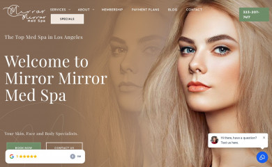 mirrormedspa.com screenshot