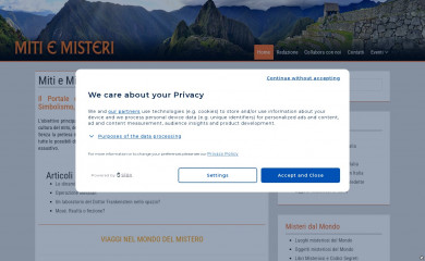 mitiemisteri.it screenshot