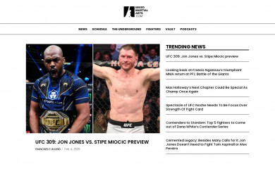 mixedmartialarts.com screenshot