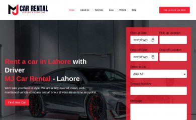 mjcarrental.com screenshot