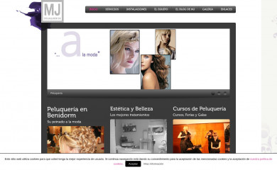 mjpeluqueros.com screenshot