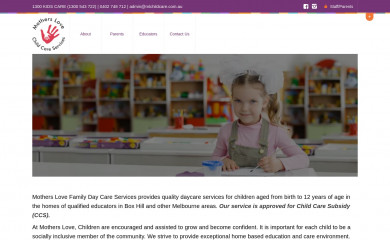 mlchildcare.com.au screenshot