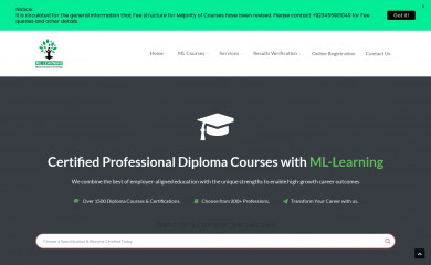 mllearning.com screenshot