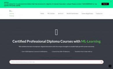 mllearning.com screenshot
