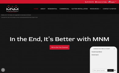 mnmroofingllc.com screenshot