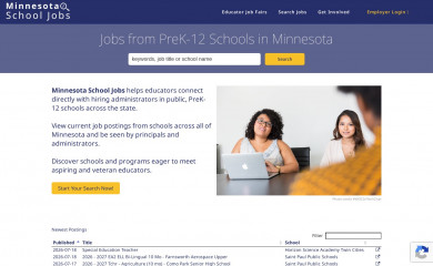 mnschooljobs.org screenshot