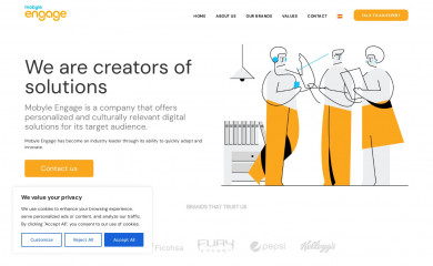 mobylengage.com screenshot