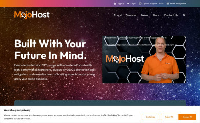 mojohost.com screenshot