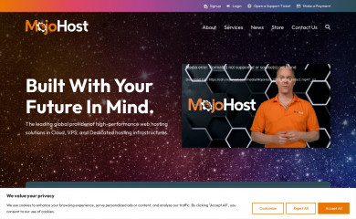 mojohost.com screenshot