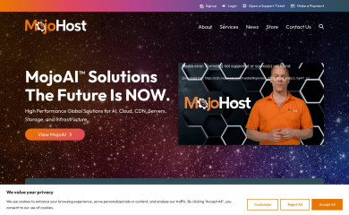 mojohost.com screenshot