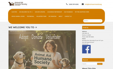 molineanimalaid.org screenshot
