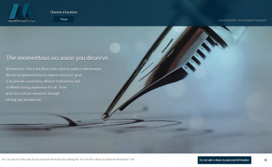 momentoustitle.com screenshot