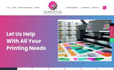 momentumgraphics.com screenshot
