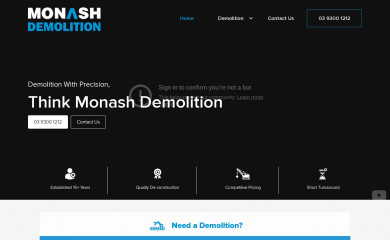 monashdemolition.com.au screenshot