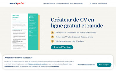 moncvparfait.fr screenshot