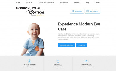 mondovieyeandoptical.com screenshot