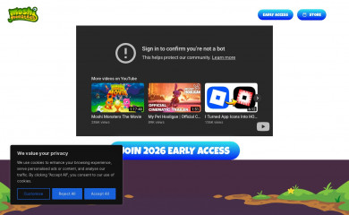 moshimonsters.com screenshot