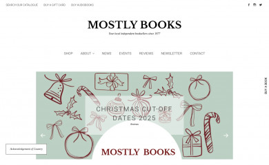 mostlybooks.com.au screenshot