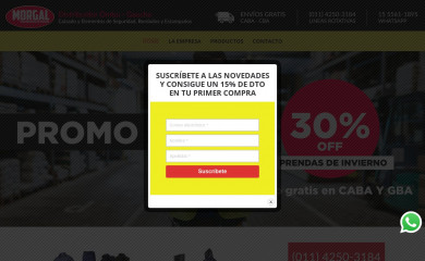 morgalindumentaria.com.ar screenshot