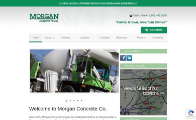 morganconcrete.com screenshot