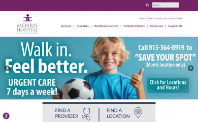 morrishospital.org screenshot