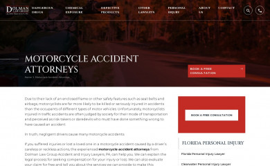 motorcyclecrashflorida.com screenshot