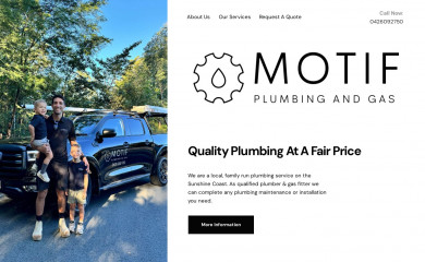 motifplumbingandgas.com screenshot