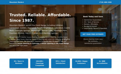 mountainmaids.com screenshot