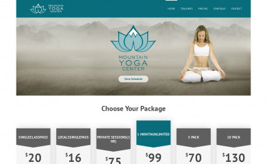mountainyogacenter.com screenshot