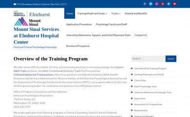 mountsinaiservicespsychologyinternship.info screenshot
