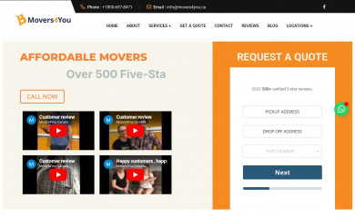 movers4you.ca screenshot